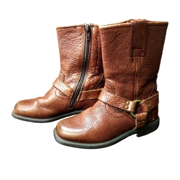 FRYE Youth size 9 leather boots children's unisex - Picture 2 of 16
